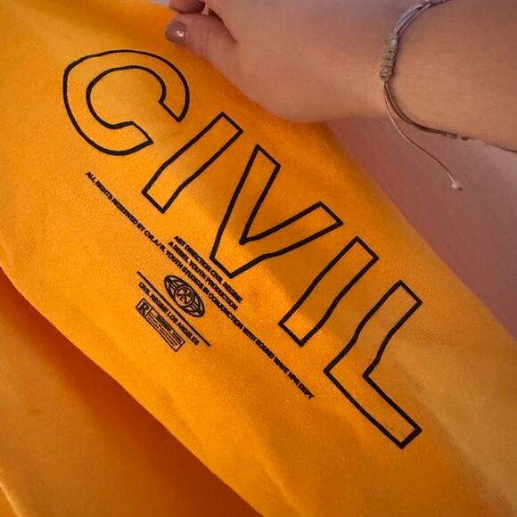 Civil regime yellow hoodie size medium - Picture 4 of 7